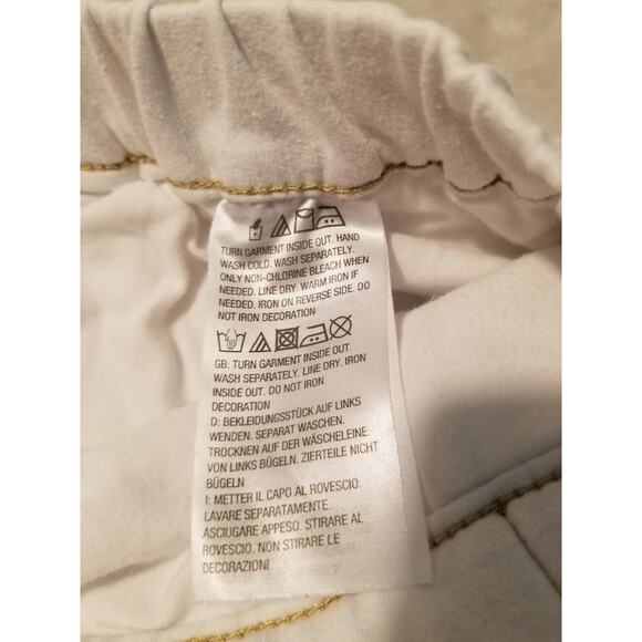 Dream Jeannes by Quacker Factory Skort White Size M Bling - Picture 3 of 9